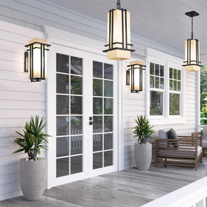 Modern Outdoor Pendant Light – Aluminum Hanging Lantern with Adjustable Chain