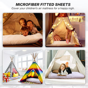Kids Air Mattress Fitted Sheets – Toddler Inflatable Bed Sheet Set