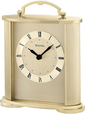Brushed Gold Analog Wall Clock with Roman Numerals
