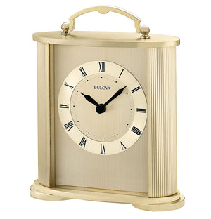 Brushed Gold Analog Wall Clock with Roman Numerals