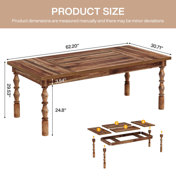 Large Executive Office Desk with Carved Turned Legs