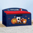 Kids Personalized Toy Box with Soft-Close Lid