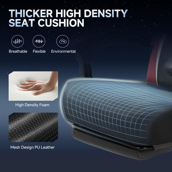 Ergonomic Mesh Gaming Chair with Footrest