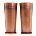 Tall Copper Metal Planters Set of 2 with Inner Pots and Trays