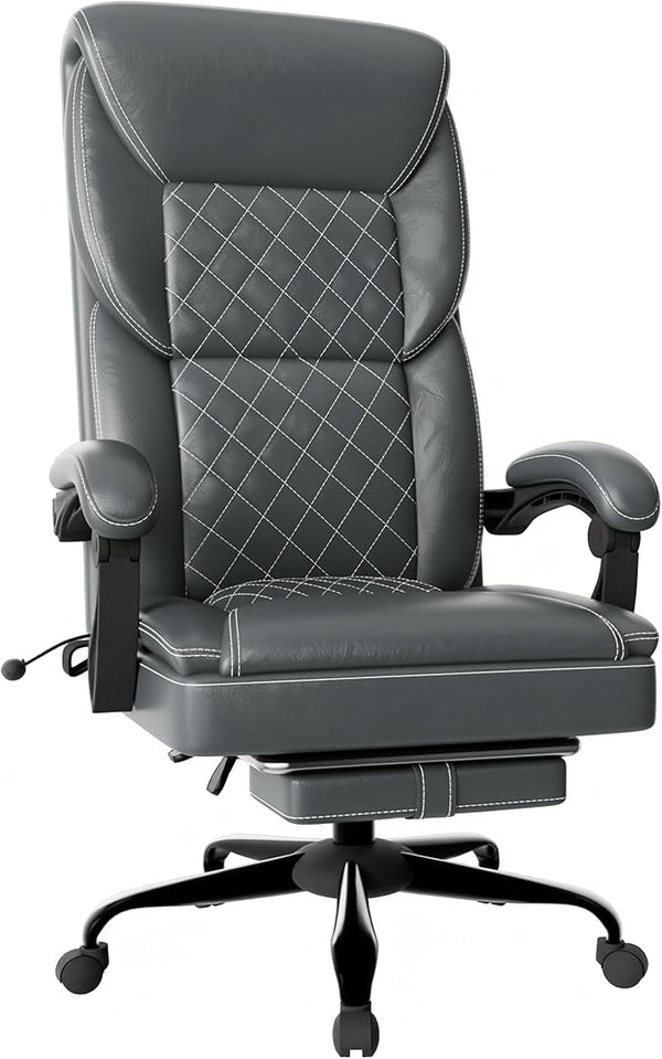 High Back Fabric Gaming Chair with Footrest & Lumbar Support