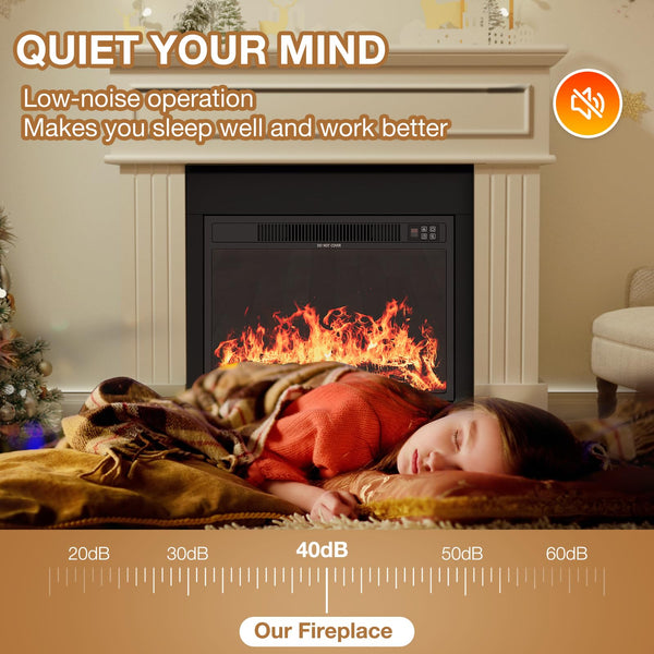 43" Electric Fireplace with Mantel TV Stand