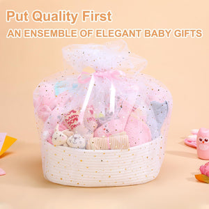 27-Piece Baby Girl Newborn Gift Basket Set