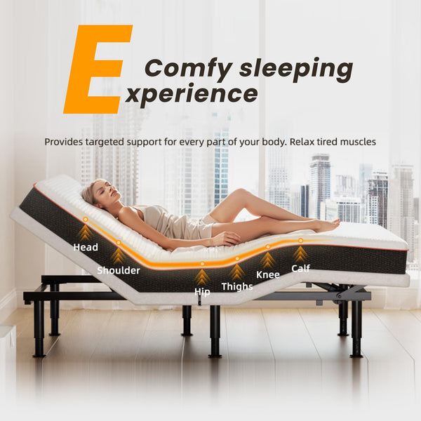 Electric Adjustable Bed Frame with Wireless Remote