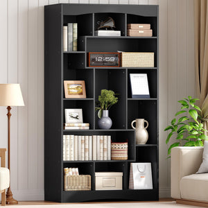 71" Tall Bookshelf with 13 Open Shelves