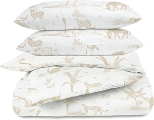 Kids Organic Cotton Duvet Cover Set – Reversible, Soft & Breathable