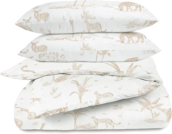 Kids Organic Cotton Duvet Cover Set – Reversible, Soft & Breathable