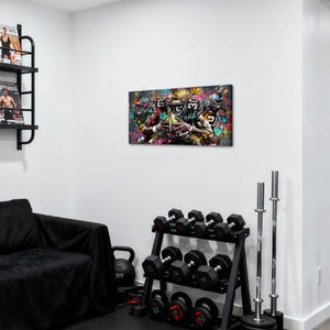 American Football Canvas Wall Art – Sports Graffiti Print 40x20