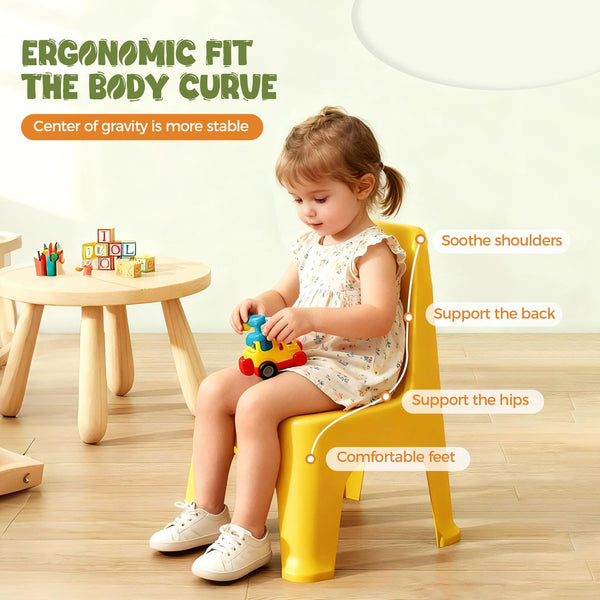 Stackable Kids Plastic Classroom Chairs – Rainbow Colors
