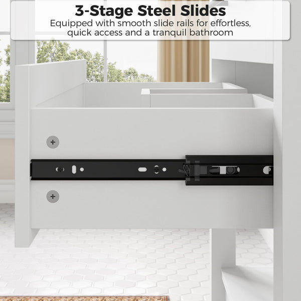 36" Freestanding Bathroom Vanity with Ceramic Sink