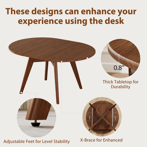 Solid Wood Expandable Round Dining Table