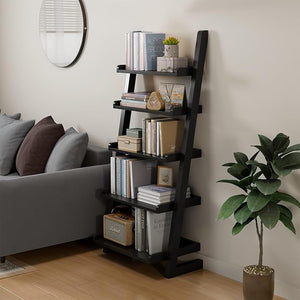 5-Tier Leaning Ladder Bookshelf