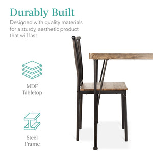 5-Piece Modern Dining Table Set with 4 Chairs