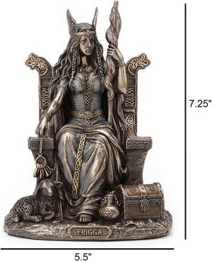 Norse Goddess Frigga Cold Cast Bronze Statue