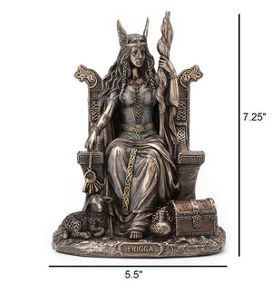 Norse Goddess Frigga Cold Cast Bronze Statue