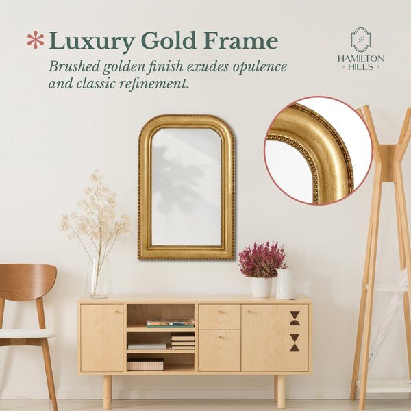 Antique Gold Framed Beveled Wall Mirror