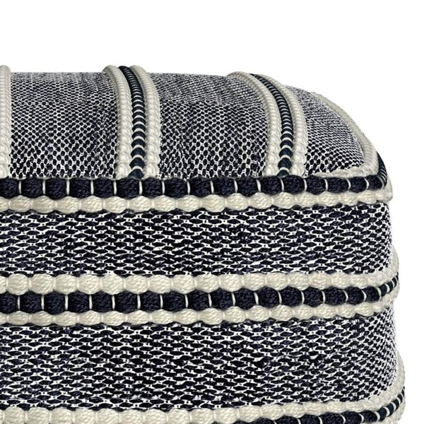Square Woven Polyester Indoor & Outdoor Pouf – Water Resistant