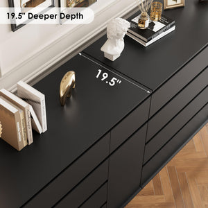 5-Drawer Dresser with Door Cabinet — Engineered Wood Storage Chest
