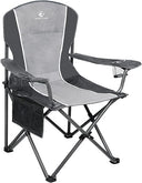 Oversized Folding Camping Chair with Cup Holder & Lumbar Support