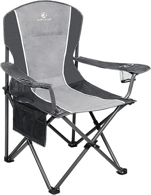 Oversized Folding Camping Chair with Cup Holder & Lumbar Support