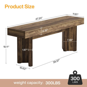 Farmhouse Entryway Bench 47"