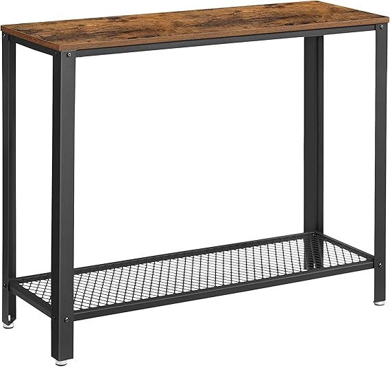 U-Shaped Console Table with Thick Tabletop