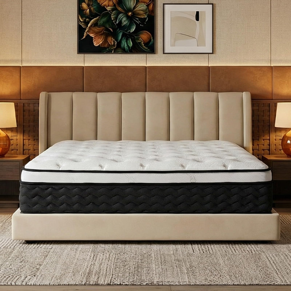 Queen Hybrid Mattress – Medium Firm Pocket Coil & Memory Foam, 12 or 14 Inch