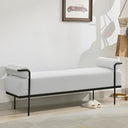 Upholstered End of Bed Bench with Metal Legs