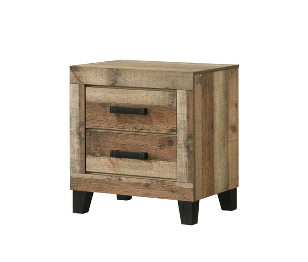 Queen Farmhouse Bedroom Set - 6 Piece with Dresser, Mirror, Chest & 2 Nightstands