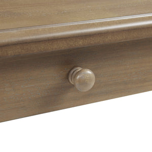 Farmhouse Writing Desk with Drawer – Natural Wood, 47.5"W