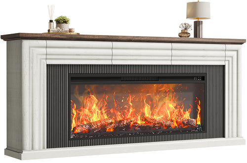 70" Fireplace TV Stand with 42" Electric Fireplace & 3 Drawers