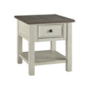 Farmhouse End Table with Drawer and Lower Shelf