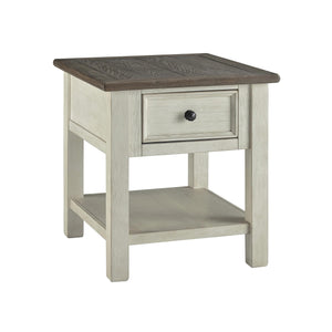 Farmhouse End Table with Drawer and Lower Shelf