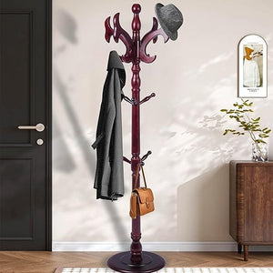 Vintage Coat Rack with 14 Hooks