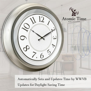 18 Inch Atomic Wall Clock with LED Night Light