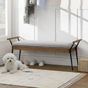 Rectangle Ottoman Bench with Arms