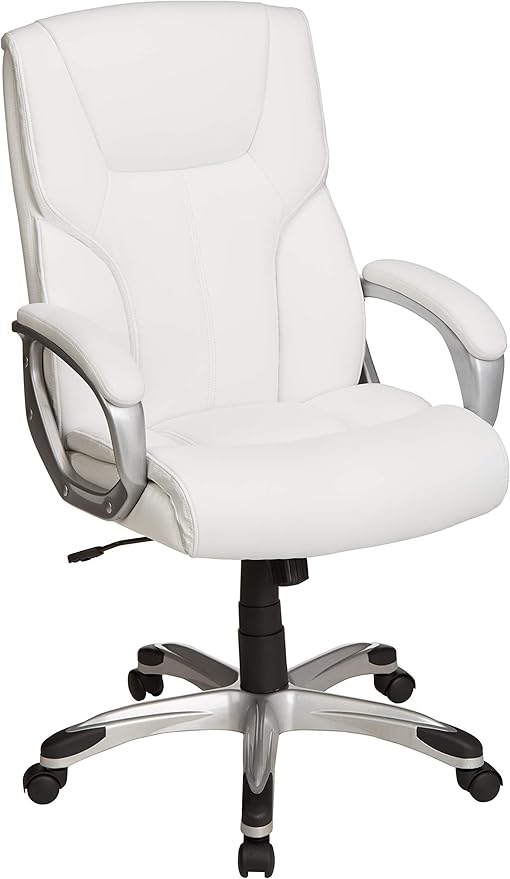 Executive High Back Office Chair with Padded Armrests & 360° Swivel