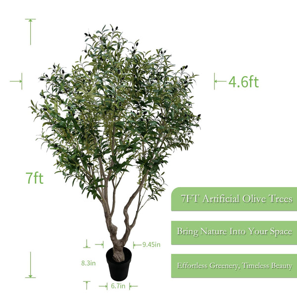 Artificial Olive Tree with Natural Trunk & Lifelike Olives