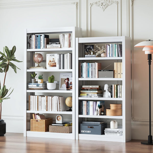 5-Tier Adjustable Metal Bookshelf