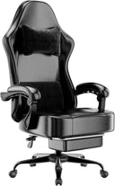 High Back Fabric Gaming Chair with Footrest & Lumbar Support