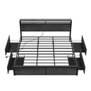 King Size Storage Bed Frame with Charging Headboard