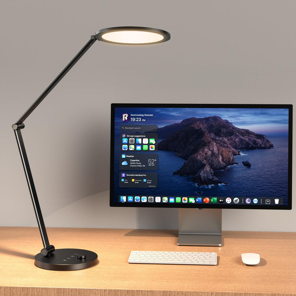 LED Desk Lamp with Swing Arm & Webcam Fill Light