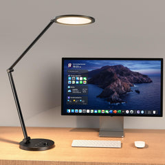 LED Desk Lamp with Swing Arm & Webcam Fill Light