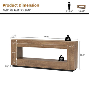 78-Inch Extra Long Console Table with Storage Shelf