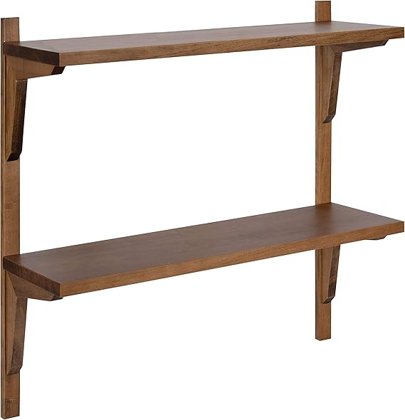 Mid-Century 2-Tier Wall Mounted Shelf
