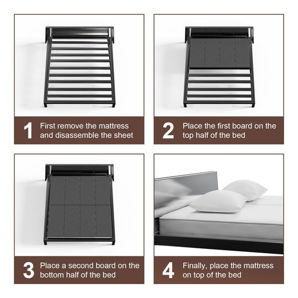 Sofa Bed Support Board - Bunkie Board with Anti-Slip Silicone & Washable Cover